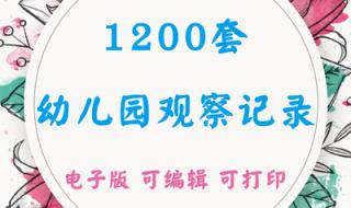 大班雪花片观察记录与分析 幼儿园中班观察记录